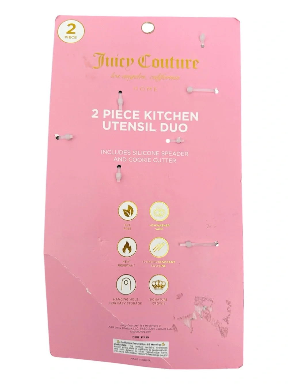 Juicy Couture Pink 2 Piece Kitchen Utensil Duo